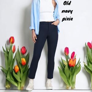 OLD NAVY NWT HIGH RISE PIXIE SKINNY ANKLE PANTS FOR WOMEN IN THE NAVY 6P
